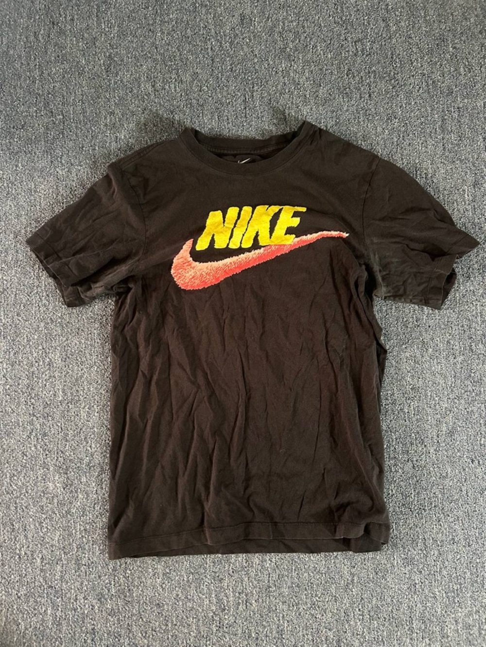 Nike Black Tee with White Print